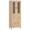 vidaXL Highboard Sonoma-Eiche 69,5x34x180 cm Holzwerkstoff