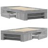 vidaXL Bettgestell Grau Sonoma 75x190 cm Holzwerkstoff