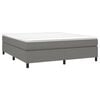 vidaXL Boxspringbett mit Matratze Dunkelgrau 180x200 cm Stoff