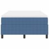 vidaXL Boxspringbett Blau und Wei&szlig; 120 x 190 cm Cordstoff