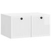 vidaXL Wandmontierter TV-Schrank Hochglanz Wei&szlig; 59,5 x 41 x 30 cm