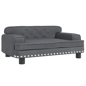 vidaXL Hundebett Dunkelgrau 70x45x30 cm Samt