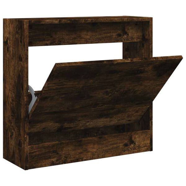 vidaXL Schuhschrank R&auml;uchereiche 60x21x57 cm Holzwerkstoff