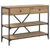 vidaXL Konsolentisch mit Schubladen Braun 100 x 34,5 x 75 cm Holz