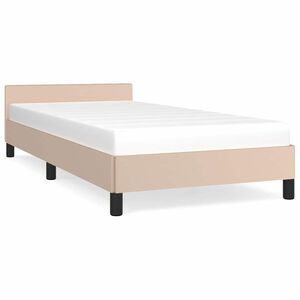 vidaXL Bettgestell mit Kopfteil ohne Matratze Cappuccino 80x200 cm