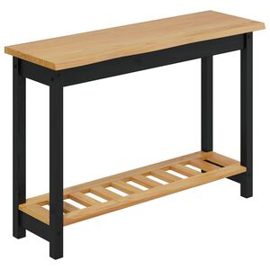 VidaXL Konsolentisch mit Regal EKAI Schwarz 112 x 35 x 76 cm