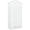 vidaXL Gabione mit Hochbogen 100x50x200/220 cm Verzinktes Eisen