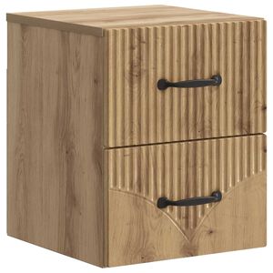 vidaXL Wandmontierter Nachttisch Artisan-Eiche 34,5 x 33 x 40 cm