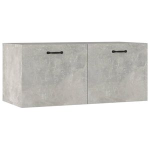 vidaXL Wandschrank Betongrau 80x36,5x35 cm Holzwerkstoff