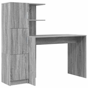 vidaXL Schreibtisch Graues Sonoma 133,5 x 50 x 124 cm 2 stk.
