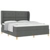 vidaXL Boxspringbett mit Matratze Dunkelgrau 90x190 cm Dunkelgrau
