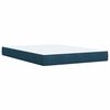 vidaXL Boxspringbett mit Matratze Blau 140x190 cm Samt