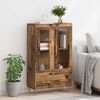 vidaXL Highboard Altholz 69,5 x 31 x 115 cm Engineered Wood und Glas