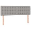 vidaXL Kopfteile Hellgrau 144x5x78/88 cm Stoff