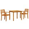 vidaXL Garten Essgruppe 3 pcs Braun Massivholz Akazie