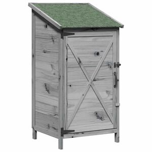 vidaXL Garten Shed Grau 59,5 x 56 x 113,5 cm Holzwerkstoff