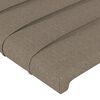 vidaXL Kopfteil mit Ohren Taupe 183x16x78/88 cm Stoff