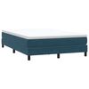 vidaXL Boxspringbett mit Matratze Dunkelblau 140x220 cm Samt