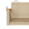 vidaXL H&auml;ngebank Beige 109x62x40 cm Poly Rattan