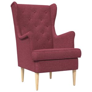 vidaXL Sessel Weinrot Stoff