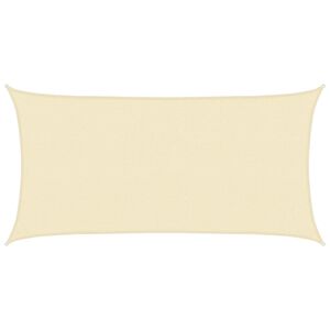 vidaXL Sonnensegel 160 g/m&sup2; Creme 2,5x5 m HDPE