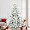 vidaXL K&uuml;nstlicher klappbarer Weihnachtsbaum Wei&szlig; 240 cm PVC und Stahl