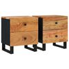 vidaXL Nachttische 2 Stk. 40x33x46 cm Massivholz Akazie