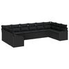 vidaXL Gartensofa-set 10 pcs Schwarz Poly-Rattan