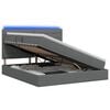 vidaXL LED-Speicherbett mit Matratze Dunkelgrau 160 x 200 cm Stoff