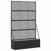 vidaXL Garten-Spalier-Pflanzer Schwarz 105 x 30 x 170 cm Metall