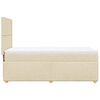 vidaXL Boxspringbett mit Matratze Creme 90x190 cm Stoff