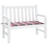 vidaXL Gartenbank-Auflage Rot Karomuster 120x50x3 cm Oxford-Gewebe