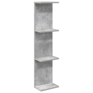 vidaXL Wandregal Betongrau 25 x 15 x 100 cm Holzwerkstoff