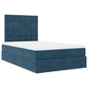 vidaXL Ottoman-Bett mit Matratzen & LEDs Dunkelblau 120x200 cm Samt