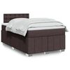 vidaXL Boxspringbett mit Matratze Dunkelbraun 120x190 cm Stoff