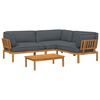vidaXL Sofa Set 4 stk. Anthrazit Massivholz Akazie