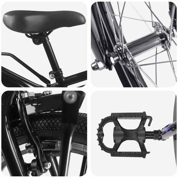 vidaXL Kinderfahrrad 20 Zoll f&uuml;r 6-11 Jahre alt Schwarz