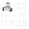 vidaXL Pfostenverbinder Y-Form Verzinktes Metall 81 x 81 mm