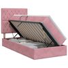 vidaXL Aufbewahrungsbett mit Matratze Rosa 90 x 190 cm Samt