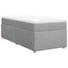 vidaXL Boxspringbett mit Matratze Hellgrau 80x200 cm Stoff