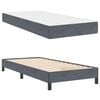 vidaXL Boxspringbett mit Matratze Dunkelgrau 90 x 200 cm Stoff