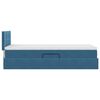 vidaXL Bett mit Stauraum und LED mit LED Dunkelblau 90 x 200 cm Samt