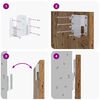 vidaXL Kopfteil mit Schrank mit Schubladen 3 pcs Altholz Holzwerkstoff