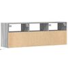 vidaXL TV-Wandschrank mit LED-Beleuchtung Grau Sonoma 130x31x45 cm