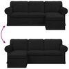 vidaXL Sofa Schwarz Gesamtabmessungen: 215 x 138 x 80 cm (B x T x H)