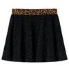 Kinderrock mit Bund in Leopardenmuster Schwarz 104