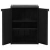 vidaXL Gartenschrank Schwarz 65x45x88 cm PP Rattan-Optik