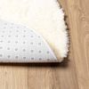 vidaXL Teppich Shaggy Hochflor NAVARRA Creme 160x160 cm Polyester