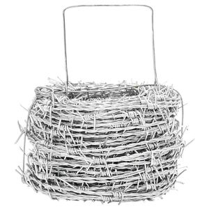 vidaXL Stacheldraht Silber 50 m Feuerverzinkt Stahl