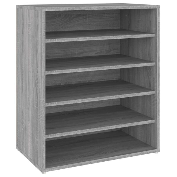 vidaXL Schuhschrank Grau Sonoma 60x35x70 cm Holzwerkstoff